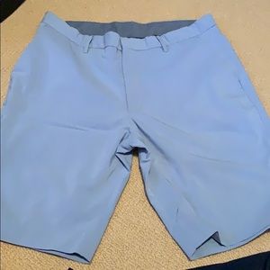 Uniqlo speckled light blue dress shorts